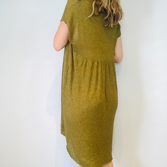 Free People olive thin knit long basics dress - Picture 5 of 5
